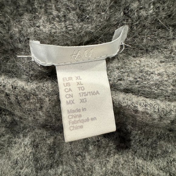 H&M HEATHER GRAY SWEATER (XL) WIDE FIT - Picture 2 of 3